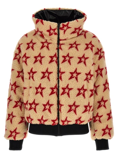 Shop Perfect Moment 'reversible Faux Shearling' Reversible Down Jacket In Multicolor