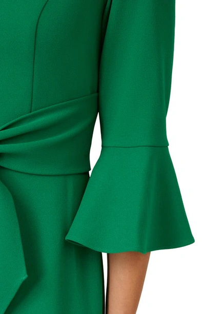 Shop Adrianna Papell Tie Front Sheath Dress In Vivid Green