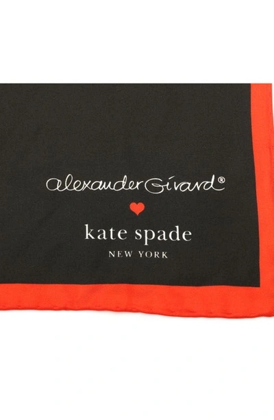 Shop Kate Spade X Alexander Girard Love Silk Scarf In Black