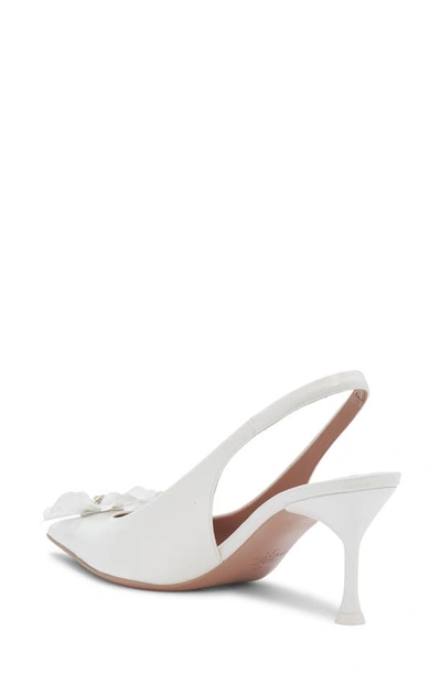 Shop Valentino Archive Wildflower Pointed Toe Slingback Pump In Bianco
