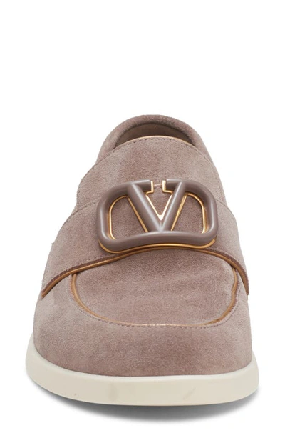 Shop Valentino Leisure Flows Loafer In Clay/ Antique Brass