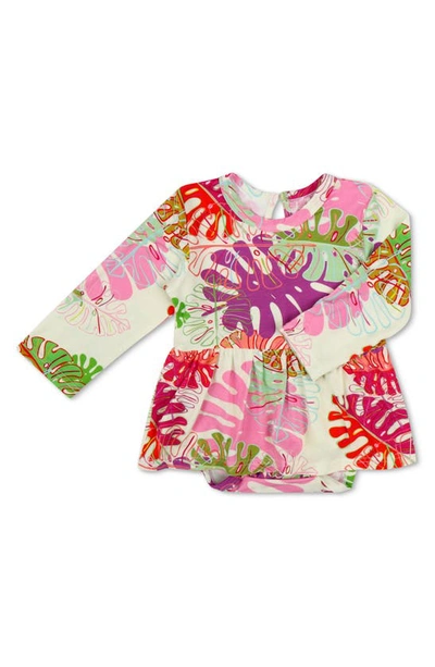 Bestaroo Autumn Bliss Long Sleeve Skirted Bodysuit In Pink