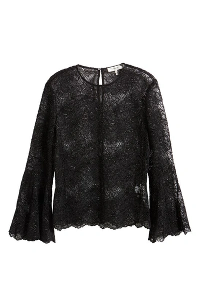 Shop Frame Bell Sleeve Lace Top In Black
