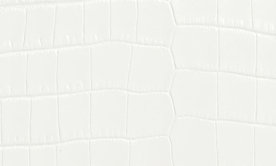 Alexander Mcqueen Medium Skull Croc Embossed Leather Crossbody Bag In Deep Ivory