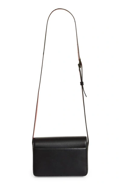 Shop Christian Louboutin Small Loubi54 Leather Crossbody Bag In Cm6s Black/ Gold