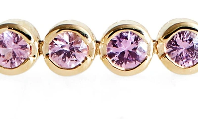 Shop Valani Atelier Pink Sapphire Tennis Bracelet In Yellow Gold/ Sapphire/ Diamond