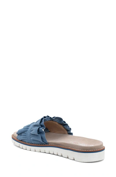 Ara Keyes Slide Sandal In Cool Blue