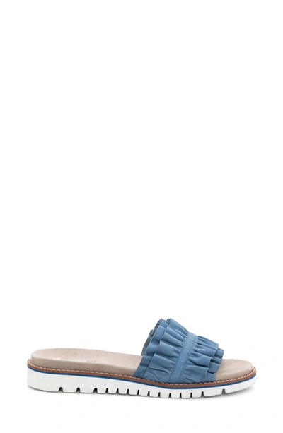 Ara Keyes Slide Sandal In Cool Blue