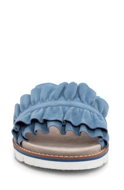 Ara Keyes Slide Sandal In Cool Blue