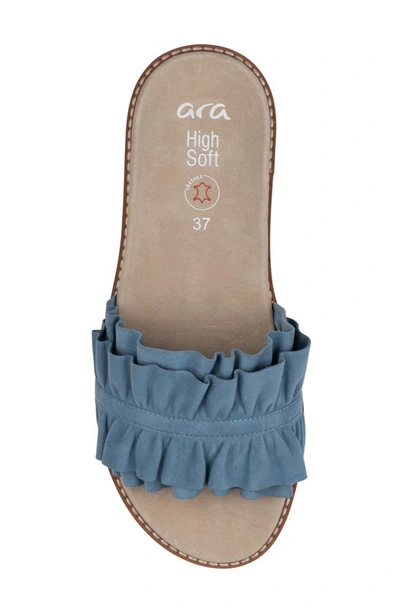 Ara Keyes Slide Sandal In Cool Blue