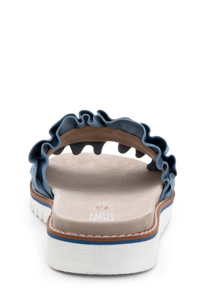Ara Keyes Slide Sandal In Cool Blue
