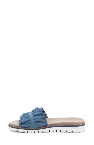 Ara Keyes Slide Sandal In Cool Blue