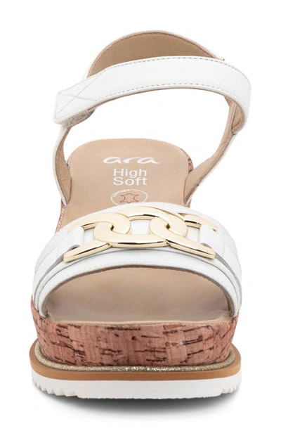 Ara Palmdale Wedge Platform Sandal In White