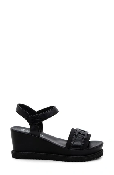 Ara Palmdale Wedge Platform Sandal In Black