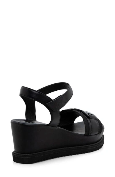 Ara Palmdale Wedge Platform Sandal In Black