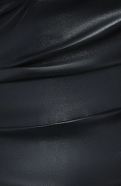 House Of Cb Saffira Faux Leather Corset In Black