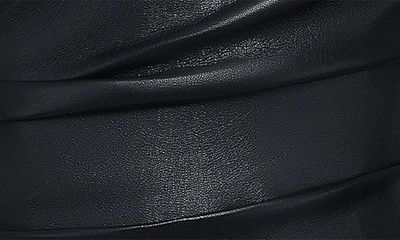 Shop House Of Cb Saffira Faux Leather Corset In Black