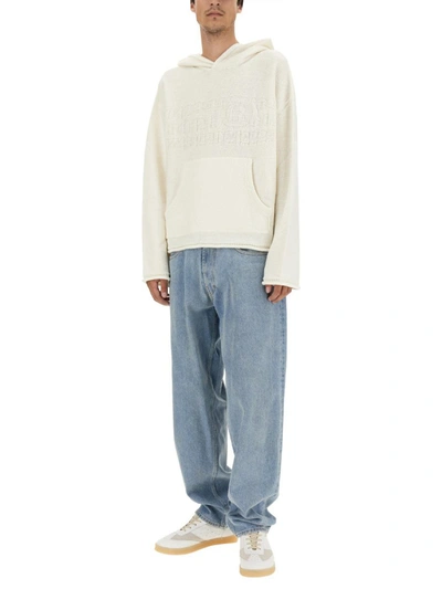 Shop Mm6 Maison Margiela Jersey With Logo In White