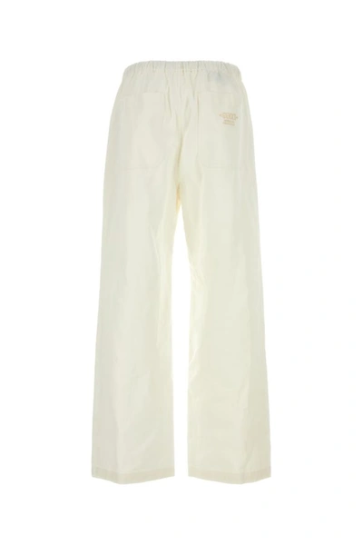 Gucci Drawstring Ruched Drill Pants In White