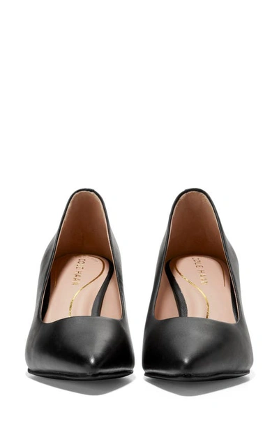 Shop Cole Haan Vandam Pointed Toe Pump In Black Leather