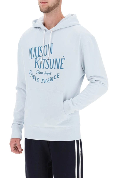 Shop Maison Kitsuné Maison Kitsune 'palais Royal' Hoodie In Blue