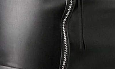 Shop Asos Design Faux Leather Miniskirt In Black