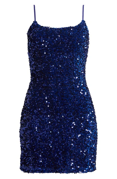 Shop Bp. Night Out Sequin Camisole Dress In Blue Sequins