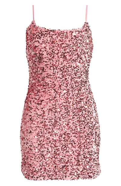 Shop Bp. Night Out Sequin Camisole Dress In Pink Sequins