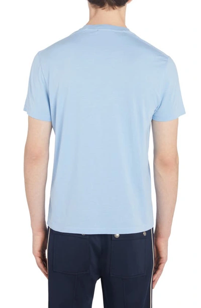 Shop Tom Ford Short Sleeve Crewneck T-shirt In Azur