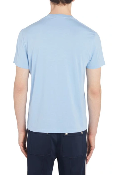 Tom Ford Classic Crewneck Short-sleeved T-shirt In Azur