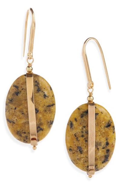 Shop Isabel Marant Stones Drop Earrings In Yellow 10yw