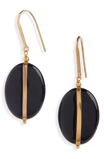 Shop Isabel Marant Stones Drop Earrings In Black 01bk