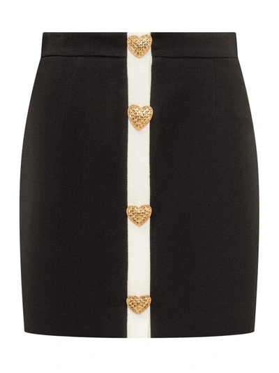 Shop Moschino Mini Skirt In Black