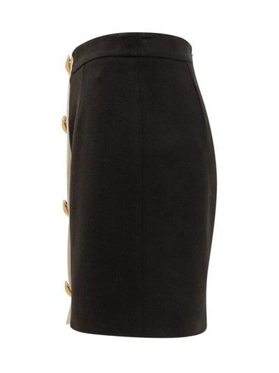 Shop Moschino Mini Skirt In Black