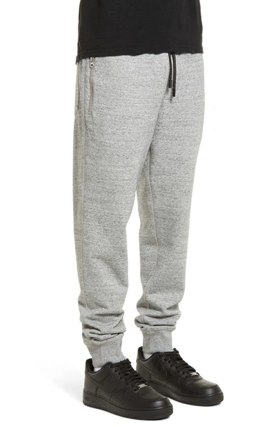 Cult Of Individuality Zip Pocket Sweatpants In Heather Grey