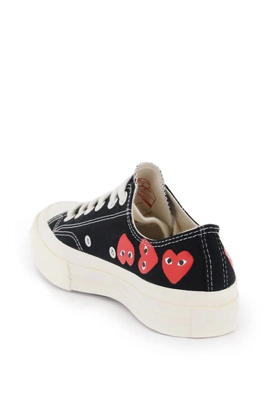 Shop Comme Des Garçons Play Comme Des Garcons Play Multi Heart Converse X  Low-top Sneakers In Black