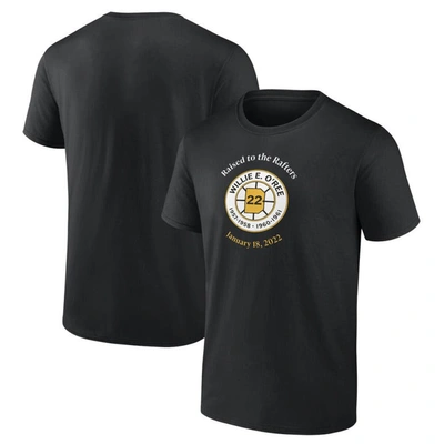 Shop Fanatics Branded Willie O'ree Black Boston Bruins Retirement T-shirt