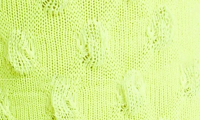 Shop High Heel Jungle Dot Texture Crew Socks In Lime