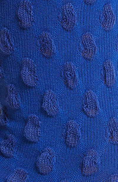 Shop High Heel Jungle Dot Texture Crew Socks In Indigo