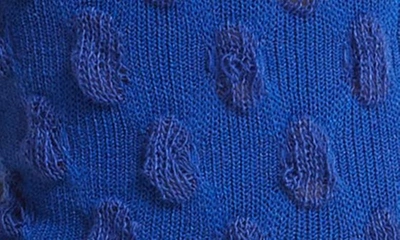 High Heel Jungle Dot Texture Crew Socks In Indigo
