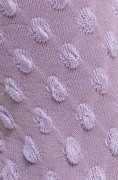 High Heel Jungle Dot Textured Crew Socks In Purple