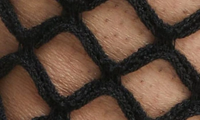 High Heel Jungle Hedge Fishnet Cotton Blend Crew Socks In Black
