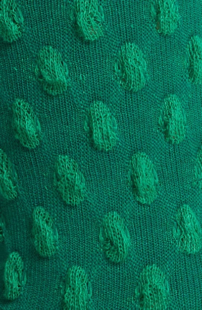 Shop High Heel Jungle Dot Texture Crew Socks In Kelly Green