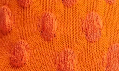 High Heel Jungle Dot Texture Crew Socks In Orange