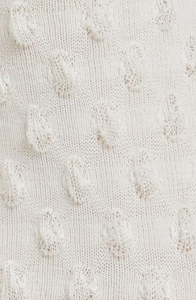 High Heel Jungle Dot Texture Crew Socks In White