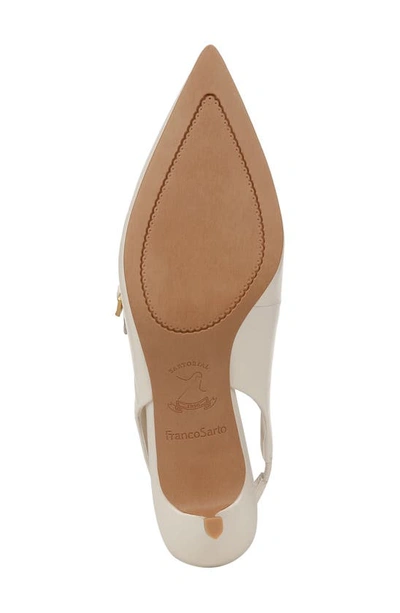 Franco Sarto Khloe Slingback Pointed Toe Pump In White