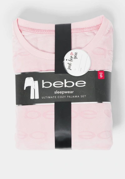 Shop Bebe Burnout Velour Pajama Set In Light Pink