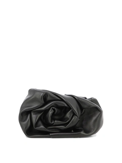 Shop Burberry Rose Chain Clutch In Black