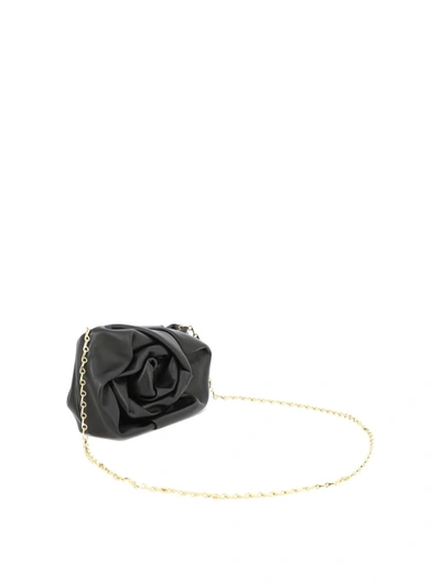 Burberry Rose Chain Clutch In Black