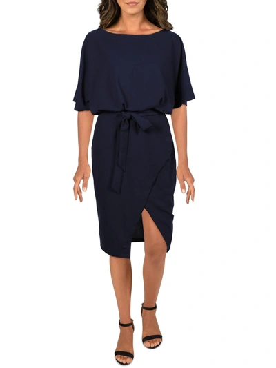 Shop Ax Paris Womens Dolman Knee Midi Dress In Blue